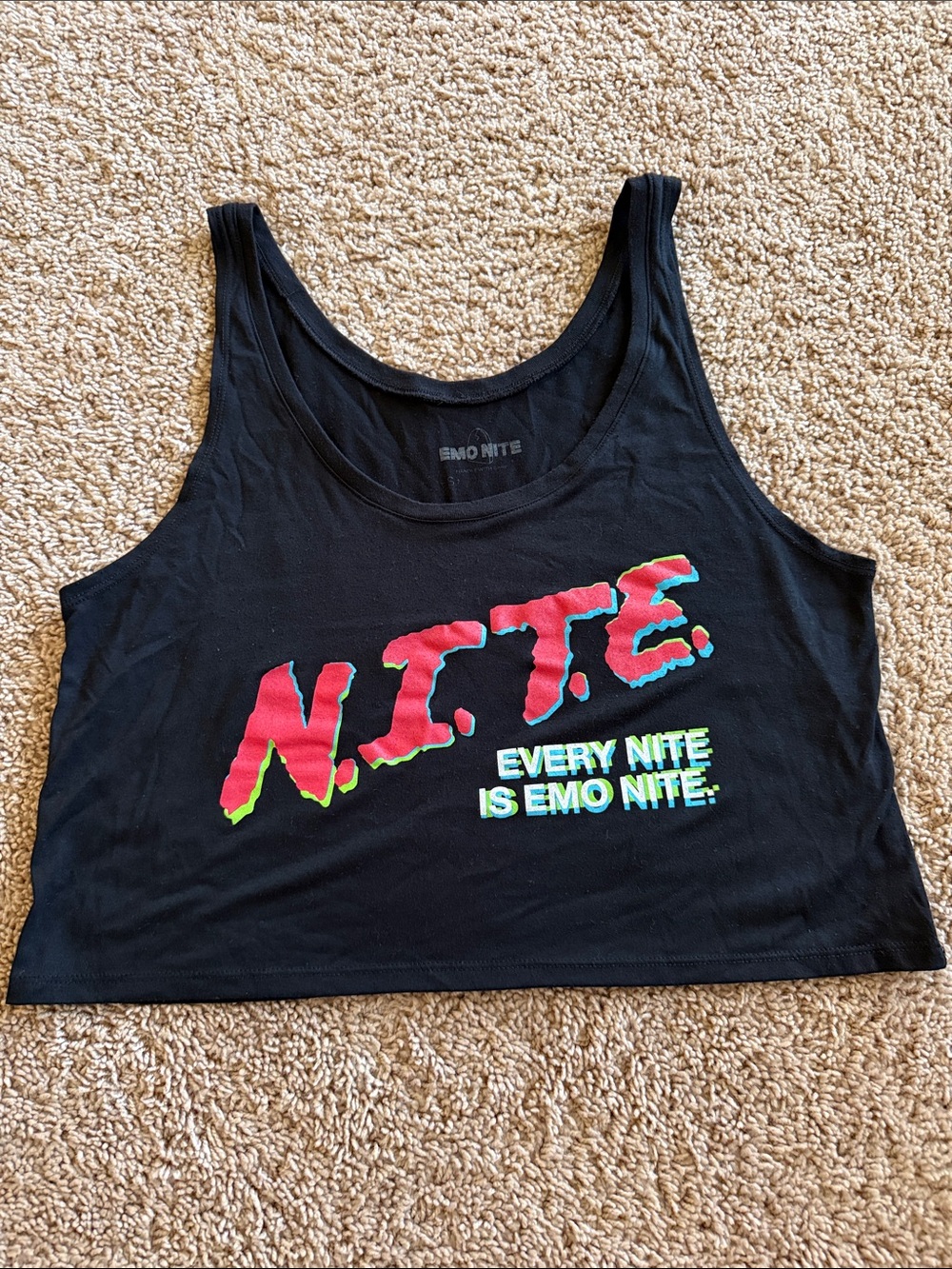 Emo Nite Crop Tank Top Small